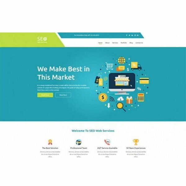 SEO Web Service - HTML Template